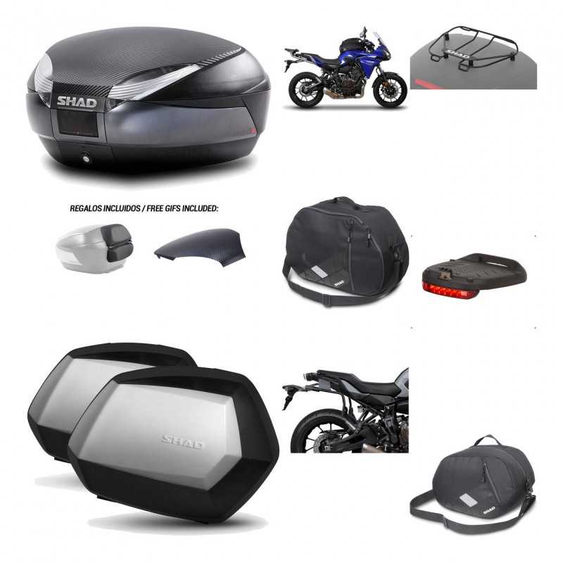 SHAD Maletas laterales + baul trasero herraje montaje accesorios 3p SH48 SC SH35 PREMIUM KIT-193691