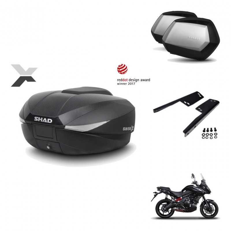 SHAD Maletas laterales + baul trasero herraje montaje 3p SH58X SC SH35 PREMIUM KIT-193842