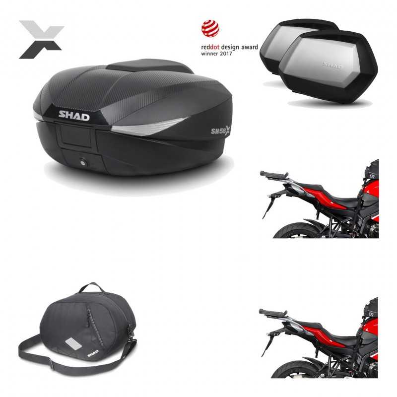 Lateral cases + back trunk + big top fitting + 3p hardware + internal bag  SH58X