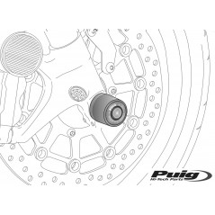 PUIG Protector horquilla eje rueda delantera RACING 8525