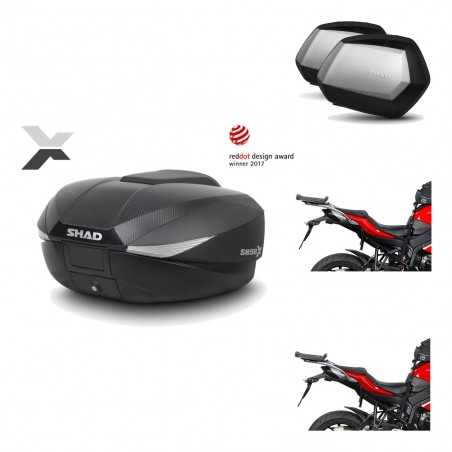 SHAD Maletas laterales + baul trasero herraje montaje 3p SH58X SC SH35 PREMIUM KIT-193794