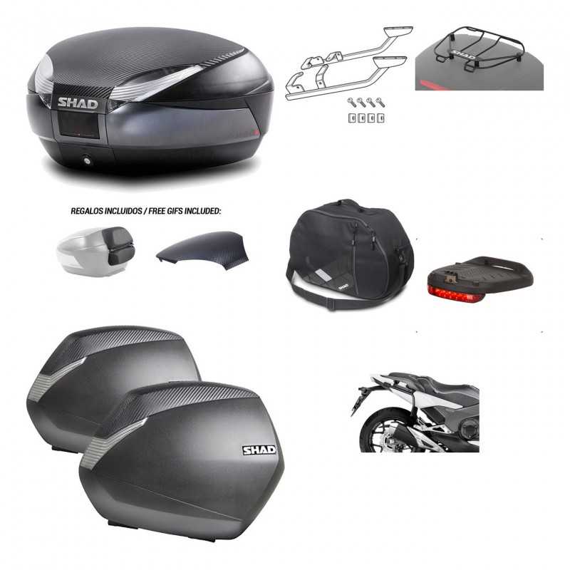 Lateral cases + back trunk + big top fitting + accessories + 3p hardware  SH48  