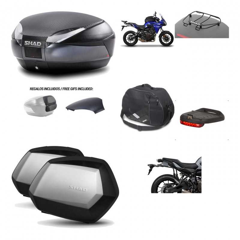SHAD Maletas laterales + baul trasero herraje montaje accesorios 3p SH48 SC SH35 PREMIUM KIT-193692