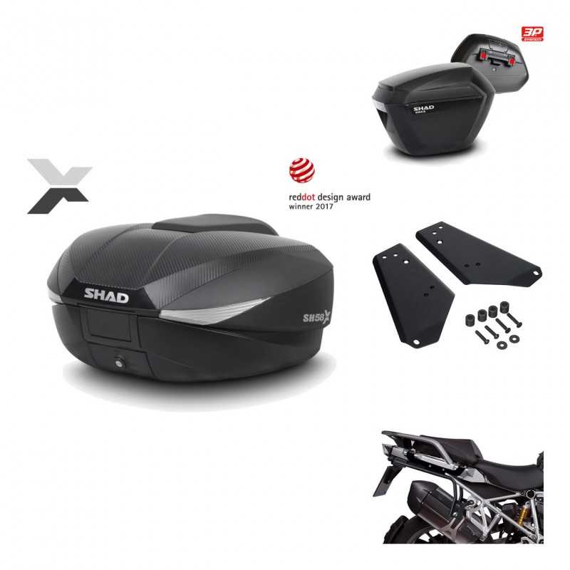 SHAD Maletas laterales + baul trasero herraje montaje 3p SH58X SH23 KIT-193743