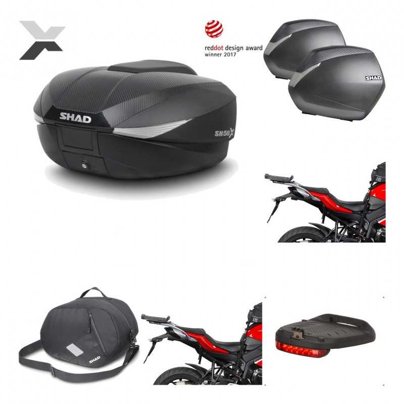 SHAD Maletas laterales + baul trasero herraje montaje accesorios 3p SH58X SH36 SH 36 KIT-193795