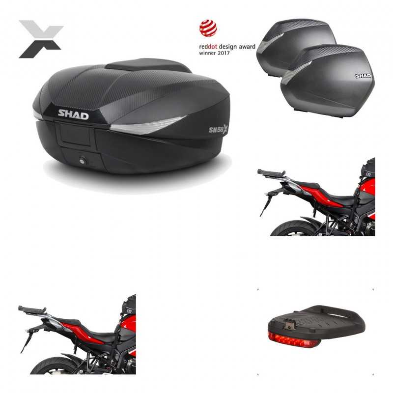 Lateral cases + back trunk + big top fitting + brake light + 3p hardware  SH58X 