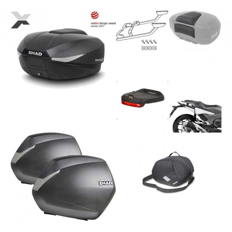 Lateral cases + back trunk + big top fitting + accessories + 3p hardware  SH58X 