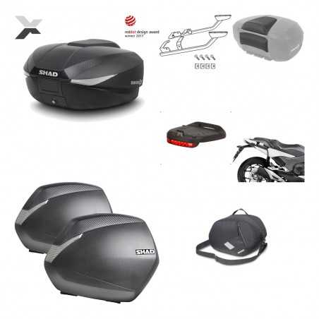 SHAD Maletas laterales + baul trasero herraje montaje accesorios 3p SH58X SH36 SH 36 KIT-194095