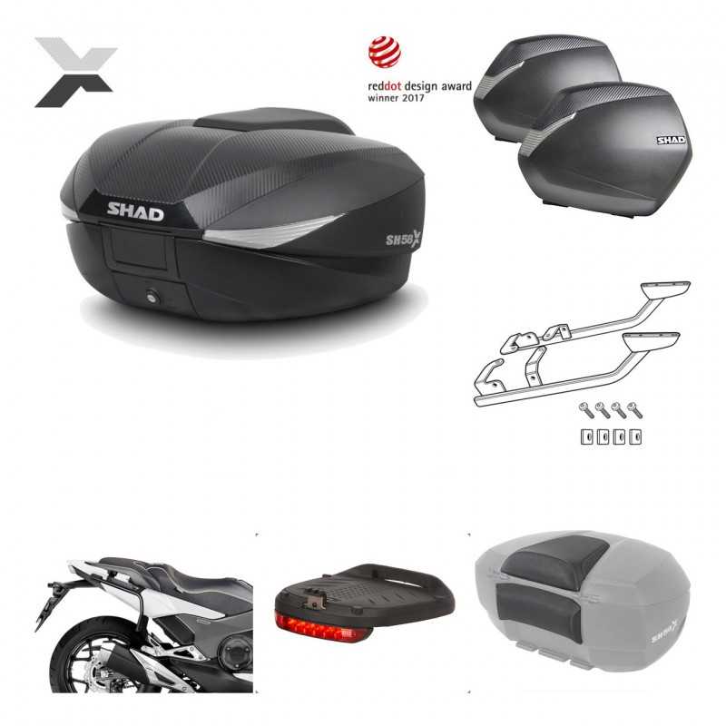 Lateral cases + back trunk + big top fitting + accessories + 3p hardware  SH58X 