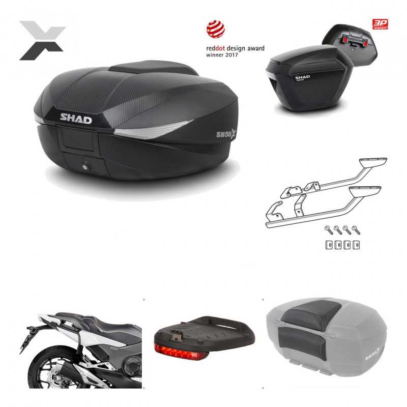 Lateral cases + back trunk + big top fitting + accessories + 3p hardware  SH58X 