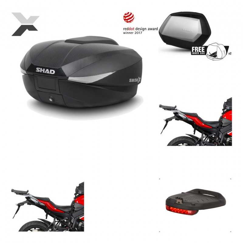Lateral cases + back trunk + big top fitting + brake light + 3p hardware  SH58X 