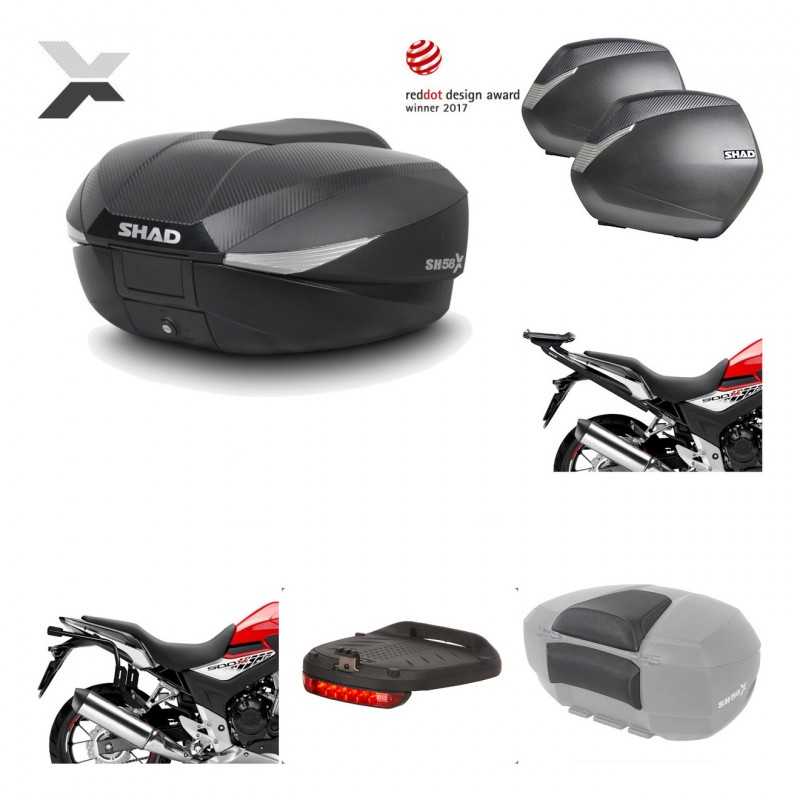 SHAD Maletas laterales + baul trasero herraje montaje accesorios 3p SH58X SH36 SH 36 KIT-194000