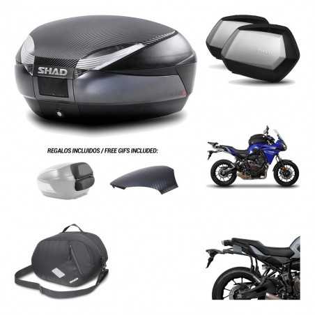 SHAD Maletas laterales + baul trasero herraje montaje 3p bolsa interna SH48 SC SH35 PREMIUM KIT-193649