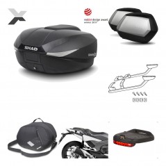 SHAD Maletas laterales + baul trasero herraje montaje accesorios 3p SH58X SC SH35 PREMIUM KIT-194051