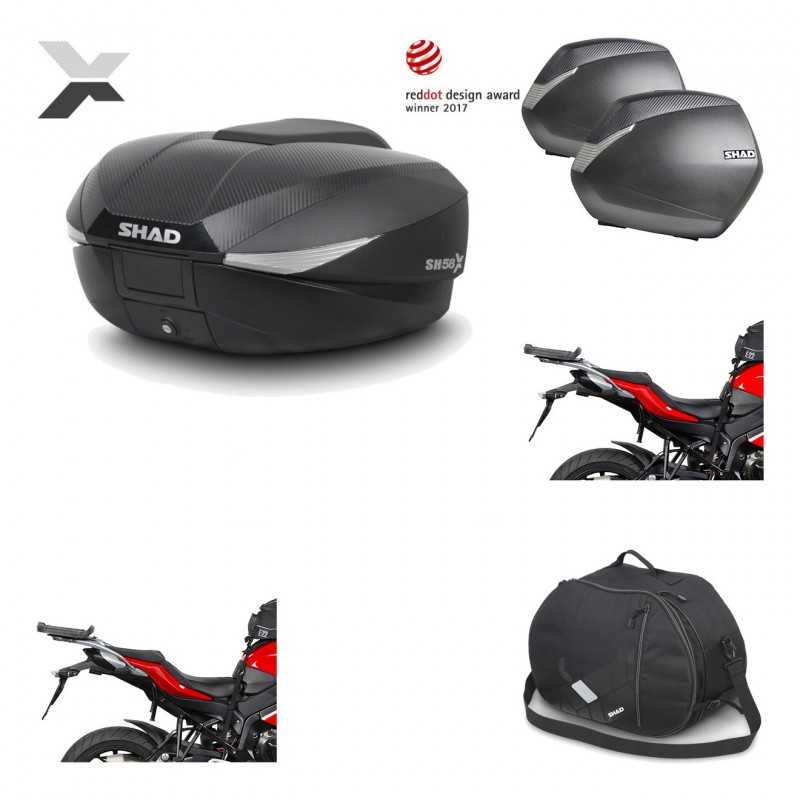 Lateral cases + back trunk + big top fitting + internal bag + 3p hardware  SH58X