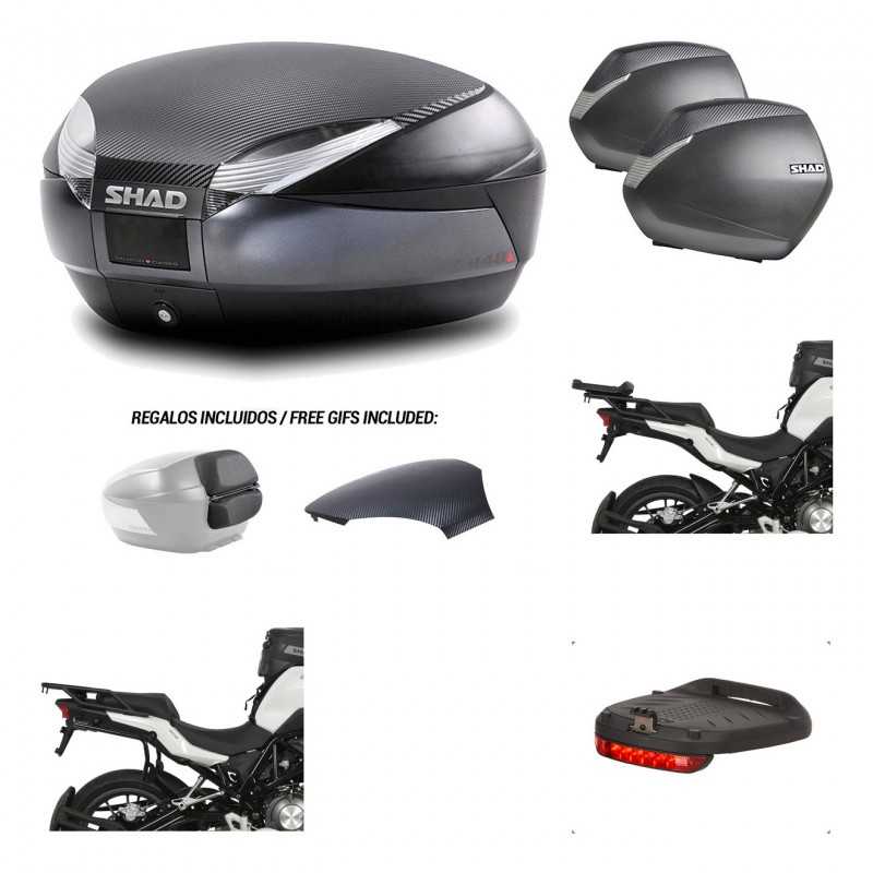 SHAD Maletas laterales + baul trasero herraje montaje luz de freno 3p SH48 SH36 SH 36 KIT-193700