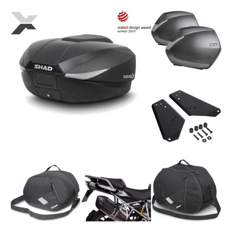 SHAD Maletas laterales + baul trasero herraje montaje accesorios 3p SH58X SH36 SH 36 KIT-193753