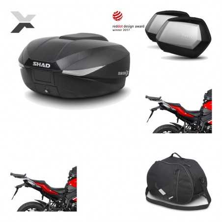 SHAD Maletas laterales + baul trasero herraje montaje bolsa interna 3p SH58X SC SH35 PREMIUM KIT-193806