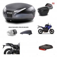 SHAD Maletas laterales + baul trasero herraje montaje luz de freno 3p SH48 SH23 KIT-193653