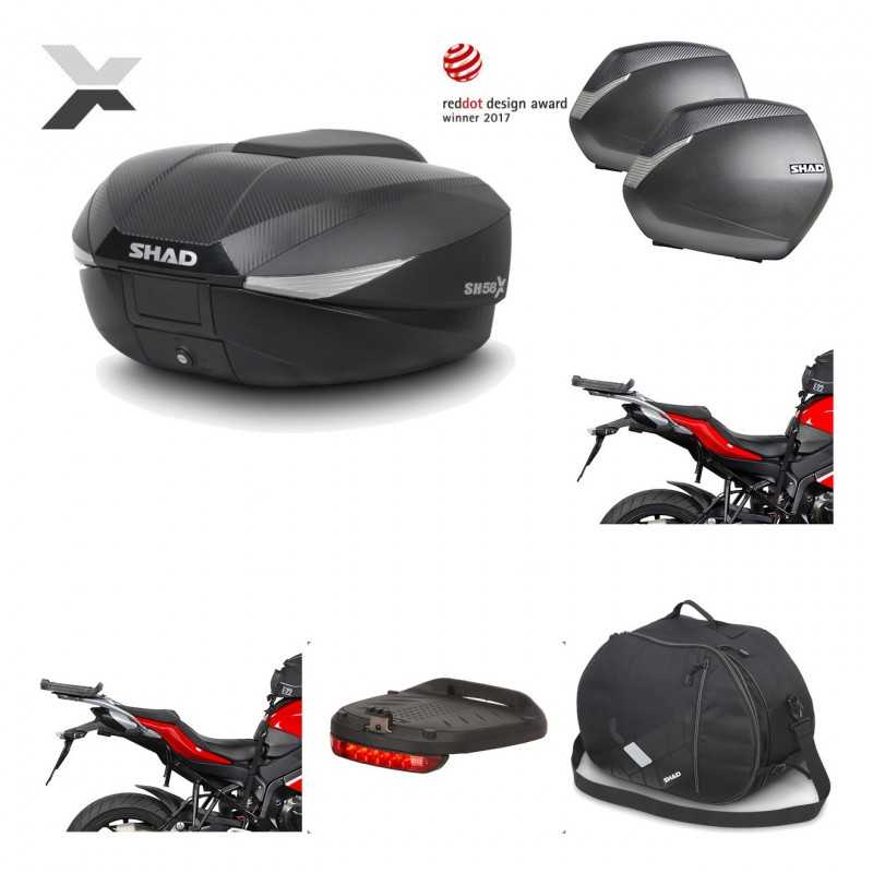 SHAD Maletas laterales + baul trasero herraje montaje accesorios 3p SH58X SH36 SH 36 KIT-193808
