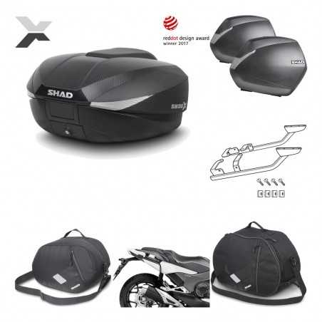 SHAD Maletas laterales + baul trasero herraje montaje accesorios 3p SH58X SH36 SH 36 KIT-194059
