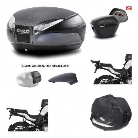 SHAD Maletas laterales + baul trasero herraje montaje bolsa interna 3p SH48 SH23 KIT-193707
