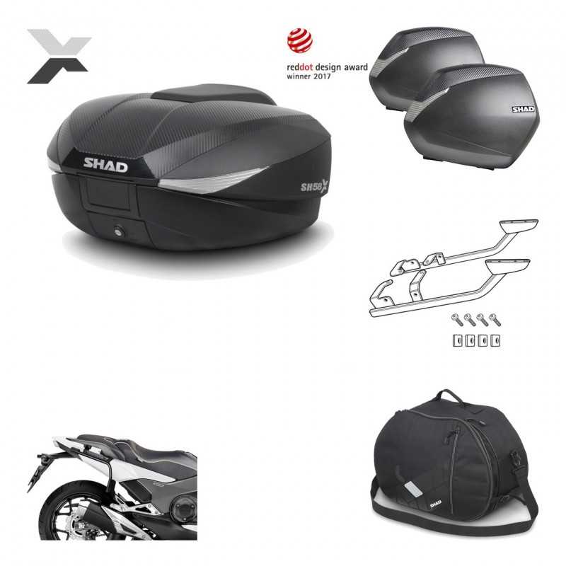 Lateral cases + back trunk + big top fitting + internal bag + 3p hardware  SH58X