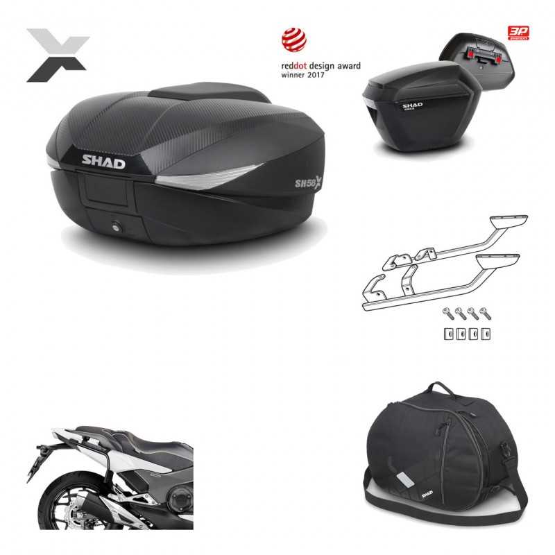 Lateral cases + back trunk + big top fitting + internal bag + 3p hardware  SH58X