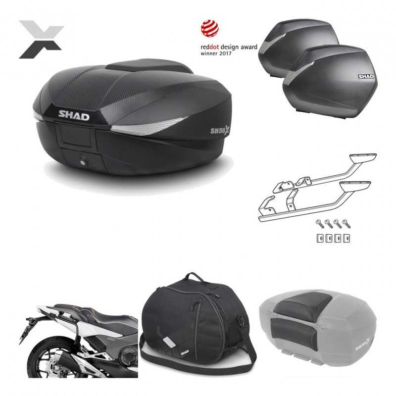 Lateral cases + back trunk + big top fitting + accessories + 3p hardware  SH58X 