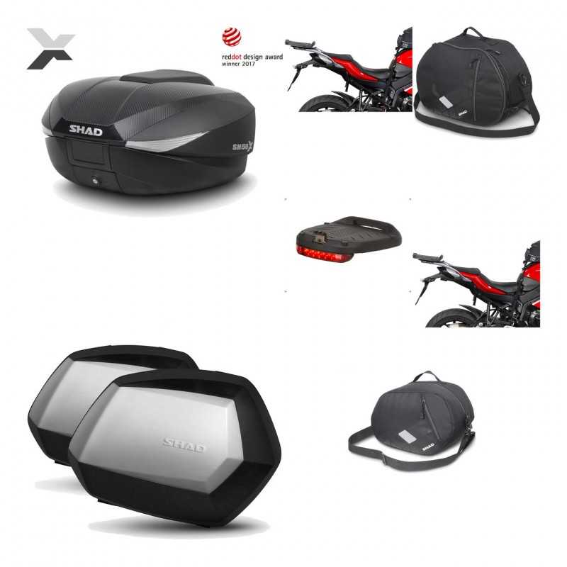 SHAD Maletas laterales + baul trasero herraje montaje accesorios 3p SH58X SC SH35 PREMIUM KIT-193811