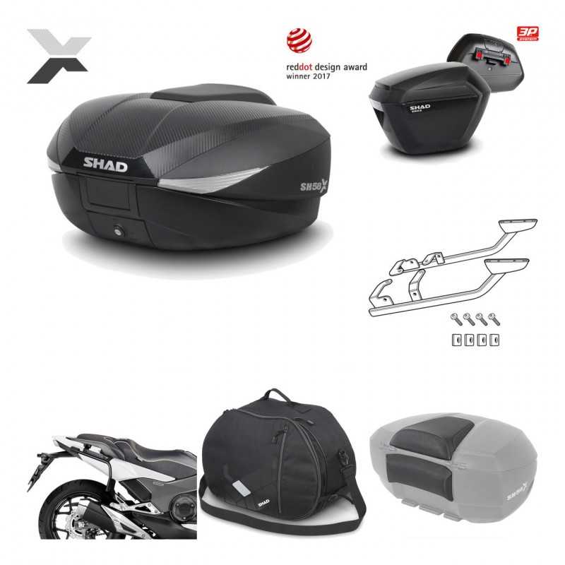 Lateral cases + back trunk + big top fitting + accessories + 3p hardware  SH58X 