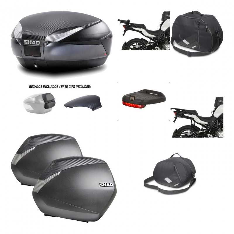 Lateral cases + back trunk + big top fitting + accessories + 3p hardware  SH48  