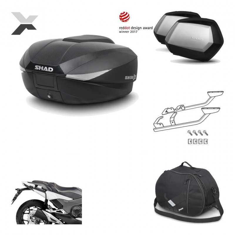 Lateral cases + back trunk + big top fitting + internal bag + 3p hardware  SH58X