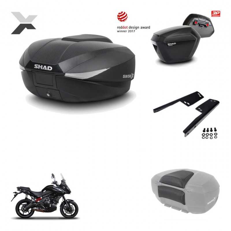 Lateral cases + back trunk + big top fitting + passenger support + 3p hardware  