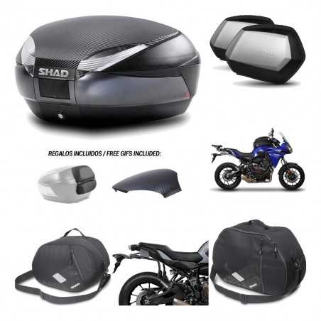 SHAD Maletas laterales + baul trasero herraje montaje accesorios 3p SH48 SC SH35 PREMIUM KIT-193661