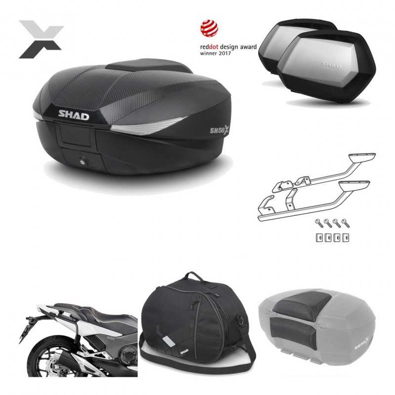 Lateral cases + back trunk + big top fitting + accessories + 3p hardware  SH58X 