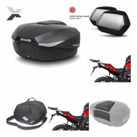 SHAD Maletas laterales + baul trasero herraje montaje accesorios 3p SH58X SC SH35 PREMIUM KIT-193817