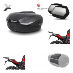 Lateral cases + back trunk + big top fitting + passenger support + 3p hardware  
