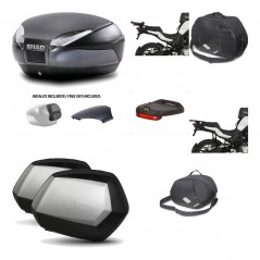SHAD Maletas laterales + baul trasero herraje montaje accesorios 3p SH48 SC SH35 PREMIUM KIT-193715