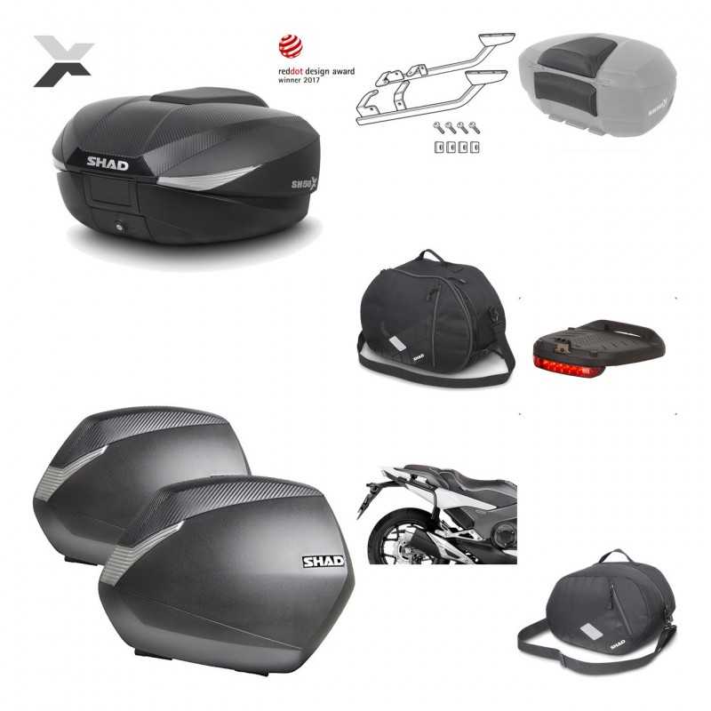 SHAD Maletas laterales + baul trasero herraje montaje accesorios 3p SH58X SH36 SH 36 KIT-194119