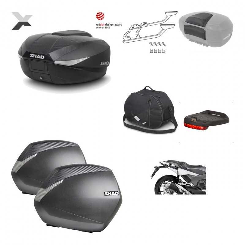 SHAD Maletas laterales + baul trasero herraje montaje accesorios 3p SH58X SH36 SH 36 KIT-194120