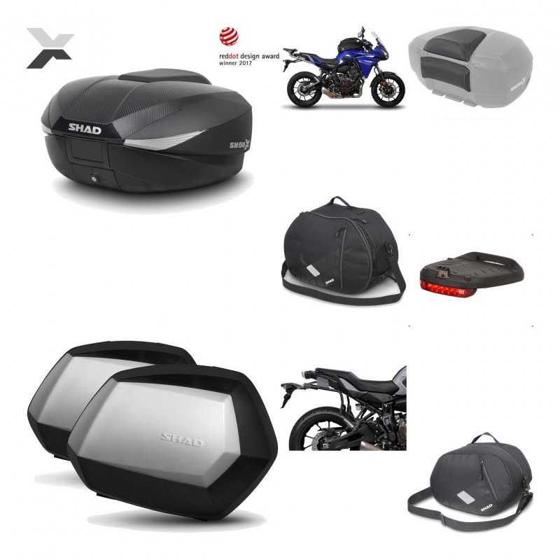 SHAD Maletas laterales + baul trasero herraje montaje accesorios 3p SH58X SC SH35 PREMIUM KIT-194171
