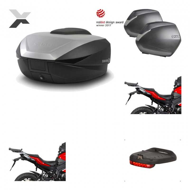 Lateral cases + back trunk + big top fitting + brake light + 3p hardware  SH59X 