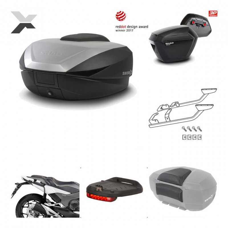 Lateral cases + back trunk + big top fitting + accessories + 3p hardware  SH59X 