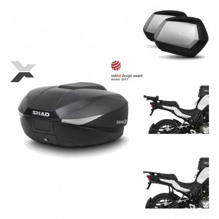 SHAD Maletas laterales + baul trasero herraje montaje 3p SH58X SC SH35 PREMIUM KIT-194178