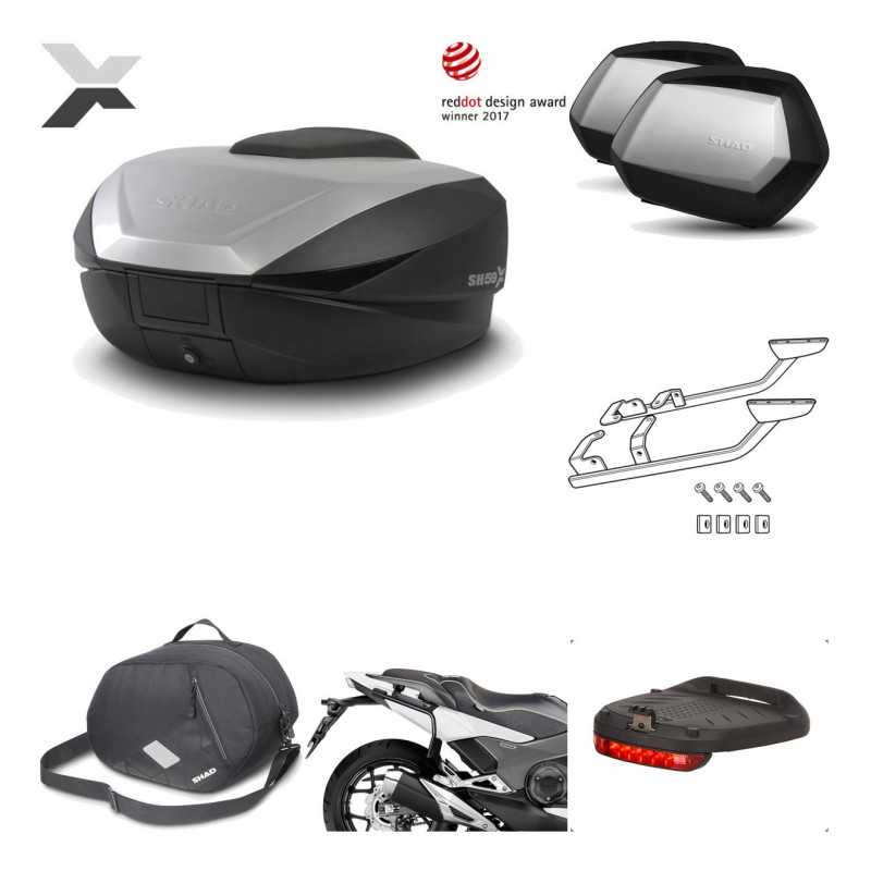 Lateral cases + back trunk + big top fitting + accessories + 3p hardware  SH59X 