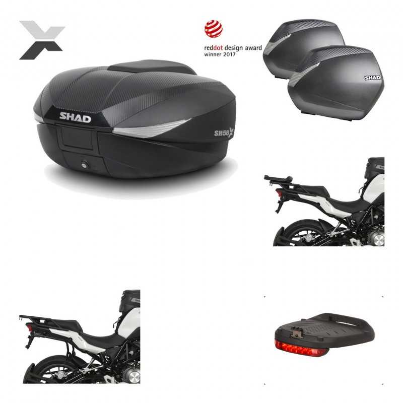 SHAD Maletas laterales + baul trasero herraje montaje luz de freno 3p SH58X SH36 SH 36 KIT-194180