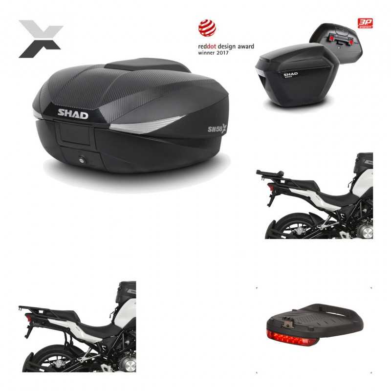 Lateral cases + back trunk + big top fitting + brake light + 3p hardware  SH58X 