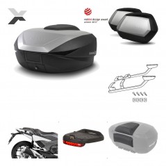 SHAD Maletas laterales + baul trasero herraje montaje accesorios 3p SH59X ALU SC SH35 PREMIUM KIT-194580