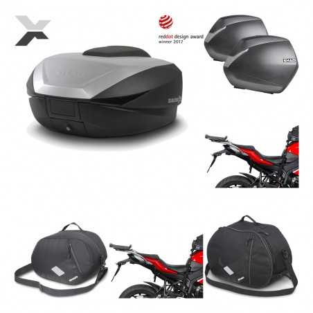 SHAD Maletas laterales + baul trasero herraje montaje accesorios 3p SH59X ALU SH36 SH 36 KIT-194281
